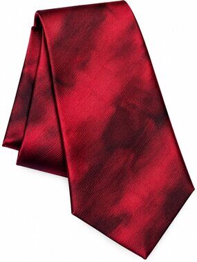 Rich! Pavone Italian Silk Tie – Burgundy & Black Tonal Pattern